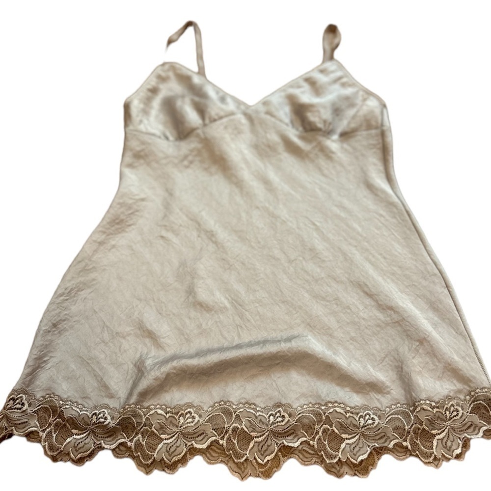 NWT Babakul satin lace tank top size large
